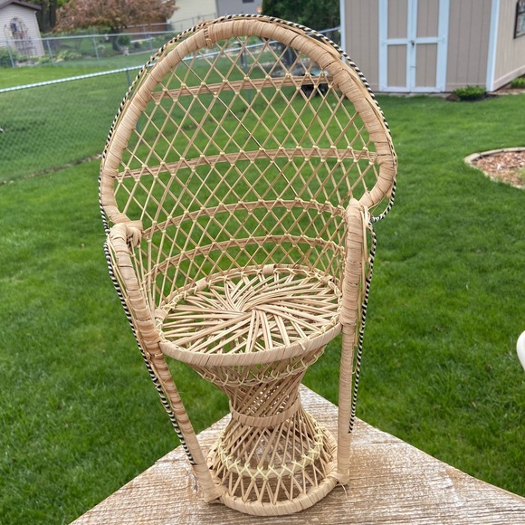 Vintage Other - Vintage Mini Peacock Chair Plant Stand